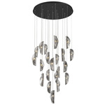 Sorrento Round Multi Light Chandelier - Black / Smoke