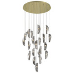 Sorrento Round Multi Light Chandelier - Gold / Smoke