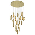 Sorrento Round Multi Light Chandelier - Gold / Copper Leaf