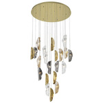 Sorrento Round Multi Light Chandelier - Gold / Amber / Clear / Smoke / Copper Leaf