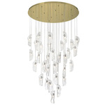 Sorrento Round Multi Light Chandelier - Gold / Clear