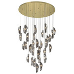 Sorrento Round Multi Light Chandelier - Gold / Smoke