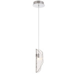 Sorrento Pendant - Chrome / Clear
