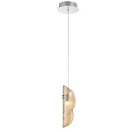 Sorrento Pendant - Chrome / Amber