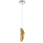 Sorrento Pendant - Chrome / Copper Leaf