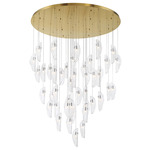 Sorrento Round Multi Light Chandelier - Gold / Clear