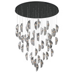 Sorrento Round Multi Light Chandelier - Black / Smoke