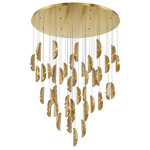 Sorrento Round Multi Light Chandelier - Gold / Copper Leaf