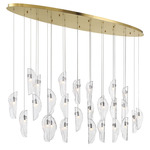 Sorrento Oval Multi Light Chandelier - Gold / Clear
