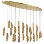Sorrento Oval Multi Light Chandelier - Gold / Copper Leaf