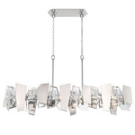 Castellana Linear Chandelier - Chrome / Crystal