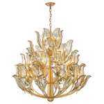 Brindisi Chandelier - Gold Leaf