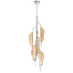 Savona Chandelier - Chrome / Amber