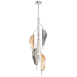 Savona Chandelier - Chrome / Amber / Clear / Smoke