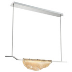 Savona Linear Chandelier - Chrome / Amber
