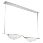 Savona Double Linear Chandelier - Chrome / Clear