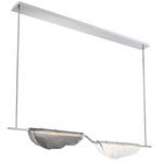 Savona Double Linear Chandelier - Chrome / Smoke / Clear