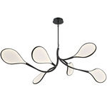 Volare Linear Chandelier - Gun Metal / White