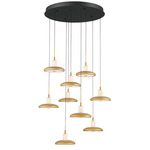 Mantova Round Multi Light Chandelier - Matte Black / Alabaster