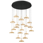 Mantova Round Multi Light Chandelier - Matte Black / Alabaster