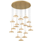 Mantova Round Multi Light Chandelier - Painted Antique Brass / Alabaster