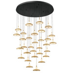 Mantova Round Multi Light Chandelier - Matte Black / Alabaster