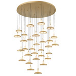 Mantova Round Multi Light Chandelier - Painted Antique Brass / Alabaster