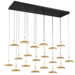Mantova Linear Multi Light Chandelier - Matte Black / Alabaster