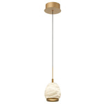 Lucidata Pendant - Painted Antique Brass / Natural Alabaster