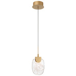 Castelo Pendant - Painted Antique Brass / Clear