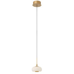 Adelfia Pendant - Painted Antique Brass / Opal White