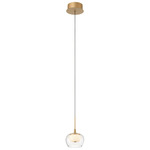 Manarola Pendant - Painted Antique Brass / Clear/ Opal