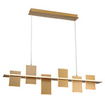 Affilato Linear Chandelier - Satin Brass