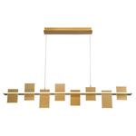 Affilato Linear Chandelier - Satin Brass
