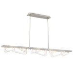 Arezzo Linear Chandelier - Painted Brushed Champagne / Clear