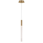 Gravina Pendant - Brushed Brass / Clear