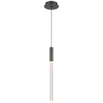 Gravina Pendant - Gun Metal / Clear