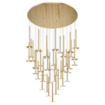 Piatto Round Multi Light Chandelier - Gold / Frosted