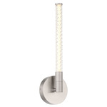 Volterra Wall Light - Satin Nickel / Clear