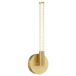 Volterra Wall Light - Plated Brushed Gold / Clear