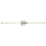 Volterra Double Vanity Wall Sconce - Satin Nickel / Clear