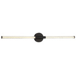 Volterra Double Vanity Wall Sconce - Matte Black / Clear