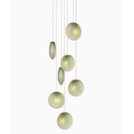 Ova Multi-Light Pendant - Silk Black Canopy / Sprout Green