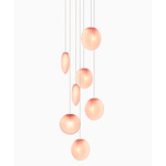 Ova Multi-Light Pendant - White Canopy / Blush Pink