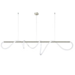 Flow Pipe Static White / Warm Dim Suspension - Polished Nickel