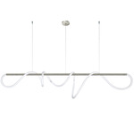 Flow Pipe Static White / Warm Dim Suspension - Polished Nickel