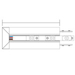 Trutrack Trim Magnetic 2-Circuit Recessed Track End Feed - White