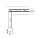 Trutrack Trim Magnetic 2-Circuit Recessed Track Dual L Feed - White