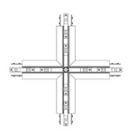 Trutrack Trim Magnetic 2-Circuit Recessed Track X Shape Feed - White