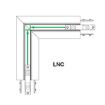 Trutrack Trim Magnetic 2-Circuit Recessed Track L Connector - White